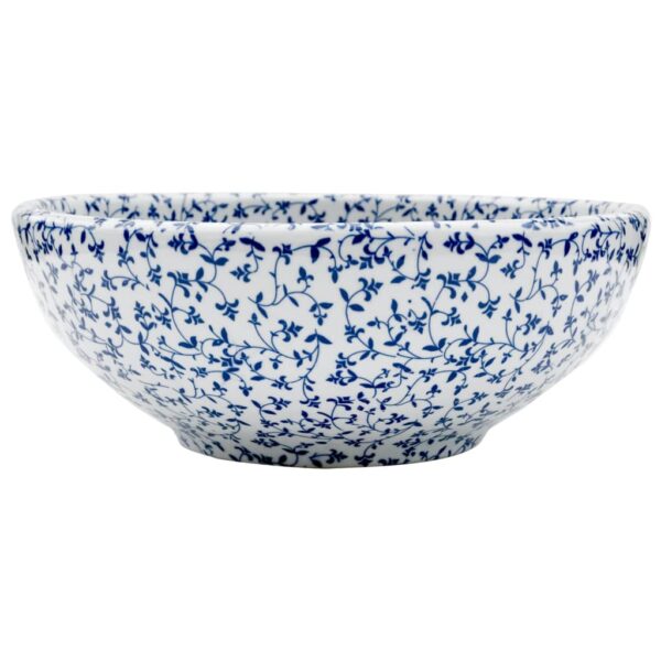 Countertop Basin White and Blue Round Î¦41x14 cm Ceramic