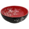 Countertop Basin Black and Red Round Î¦41x14 cm Ceramic