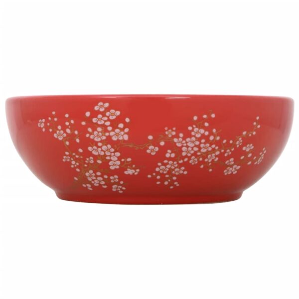 8721012118614_a_en_hd_1.jpg Countertop Basin White and Red Round Φ41x14 cm Ceramic