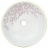 Countertop Basin White and Yellow Round Î¦41x14 cm Ceramic