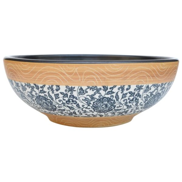 Countertop Basin Multicolour Round Î¦41x14 cm Ceramic