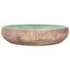 Countertop Basin Green and Brown Oval 59x40x15 cm Ceramic