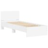 Bed Frame without Mattress with Headboard White 90x190 cm Single