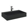 Wash Basin 60x38x11 cm Mineral Cast/Marble Cast Matt Black