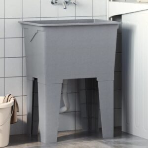 Laundry Tub Grey 59x41x75 cm Resin