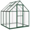 Greenhouse with Base Frame Green 169x169x195 cm Aluminium