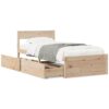 Bed Frame without Mattress 90x190 cm Single Solid Wood Pine