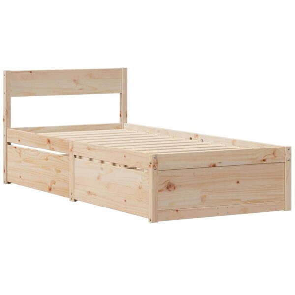 Bed Frame without Mattress 90x190 cm Single Solid Wood Pine