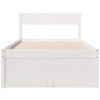 Bed Frame without Mattress White 90x190 cm Single Solid Wood Pine