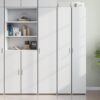 Highboard White 40x42.5x185 cm Engineered Wood