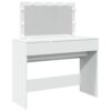 Dressing Table with LED White 100x40x120 cm