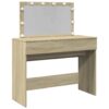 Dressing Table with LED Sonoma Oak 100x40x120 cm
