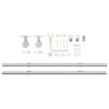 Sliding Door Hardware Kit 200 cm Stainless Steel Silver