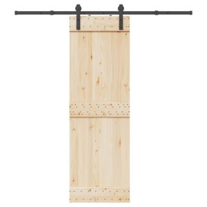 Sliding Door Hardware Kit 200 cm Steel Black