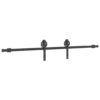 Sliding Door Hardware Kit 200 cm Steel Black
