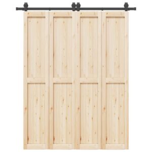 Sliding Door Hardware Kit 183 cm Steel Black