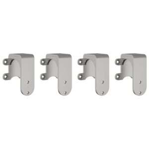 Barn Door Bypass Brackets 4 pcs for Round Rails Stainless Steel