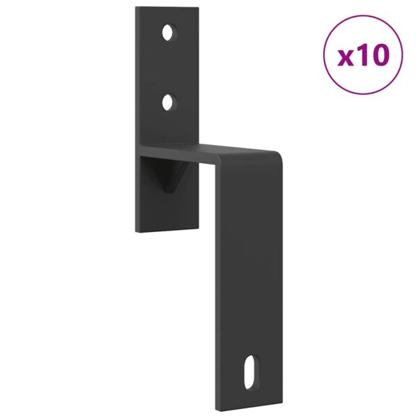 Sliding Door Hardware Kit 366 cm Steel Black