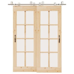 Sliding Door Hardware Kit 183 cm Stainless Steel Silver