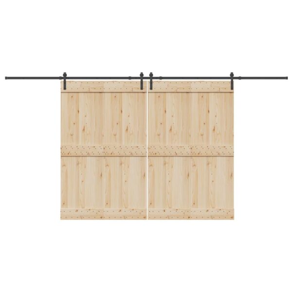 Sliding Door Hardware Kit 427 cm Steel Black