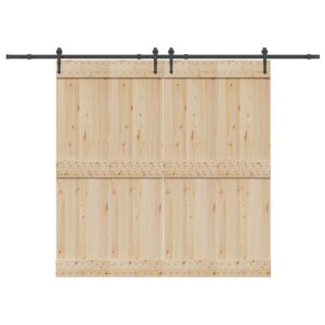 Sliding Door Hardware Kit 305 cm Steel Black