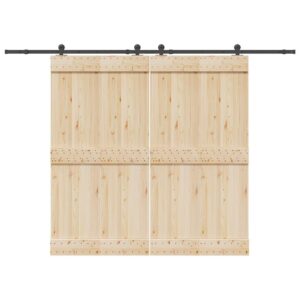 Sliding Door Hardware Kit 305 cm Steel Black