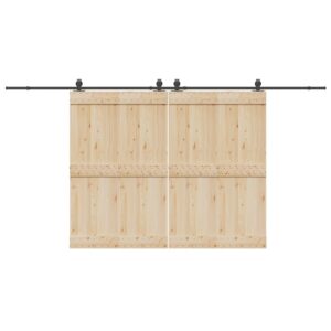 Sliding Door Hardware Kit 427 cm Steel Black