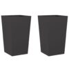 Garden Planters Black 2 pcs 45x45x75 cm Steel