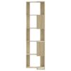 Corner Bookcase 5-Tier Sonoma Oak 50x50x179 cm Engineered Wood