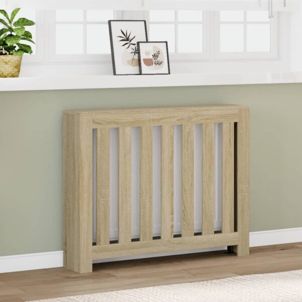 Radiator Cover Sonoma Oak 104x20x82 cm Engineered Wood