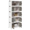 Stackable Storage Box with Wheels 5-Tier 75 L 64x40x179 cm