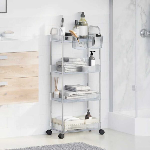 8721102959288_g_en_hd_1.jpg Storage Trolley 4-Tier Transparent 37x28x95 cm Acrylic