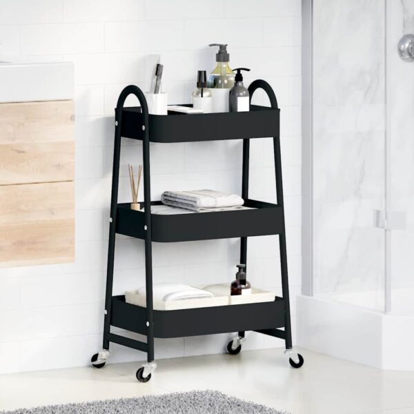 8721102959295_g_en_hd_1.jpg Storage Trolley 3-Tier Black 42x41.5x77 cm Steel