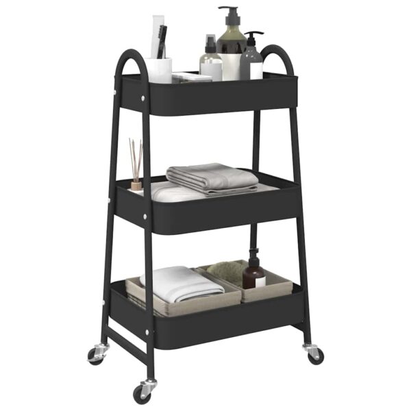 8721102959295_m_en_hd_1.jpg Storage Trolley 3-Tier Black 42x41.5x77 cm Steel