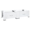 Double Washing Machine Pedestal with Drawers White