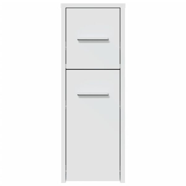 8721158400758_g_en_hd_2.jpg Narrow Bathroom Cupboard with Wheels White Engineered Wood