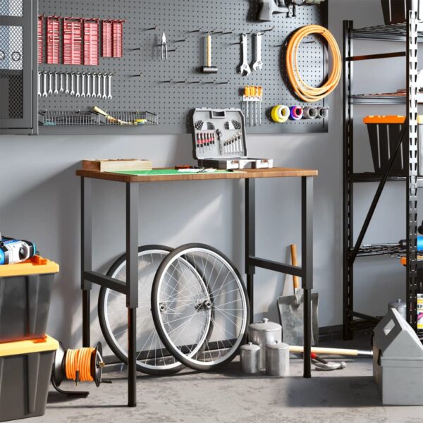 8721158411921_g_en_hd_1.jpg Workbench Dark Brown 100x60x(71.5-98) cm Solid Wood Oak Rectangular