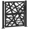 Garden Gate Black 100x100 cm Steel Light Design
