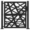 Garden Gate Black 100x100 cm Steel Light Design