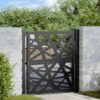 Garden Gate Black 100x100 cm Steel Light Design