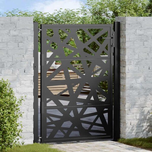 Garden Gate Black 100x125 cm Steel Light Design