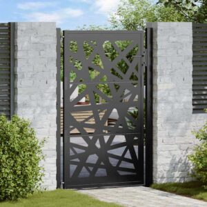 Garden Gate Black 100x150 cm Steel Light Design