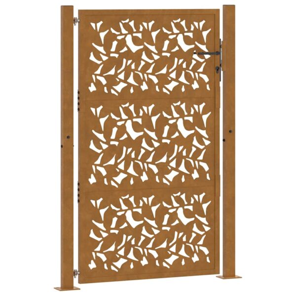 8721158572424_a_en_hd_1.jpg Garden Gate 100x125 cm Weathering Steel Leaf Design