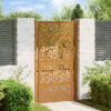 8721158572455_m_en_hd_1.jpg Garden Gate 100x200 cm Weathering Steel Leaf Design