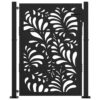 Garden Gate Black 100x125 cm Steel Wave  Design