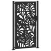 Garden Gate Black 100x175 cm Steel Wave  Design