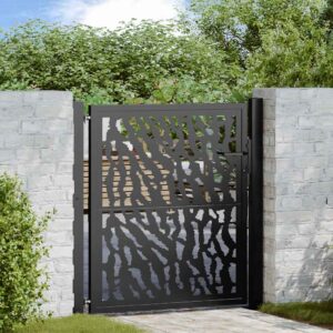 Garden Gate Black 100x100 cm Steel Trace  Design