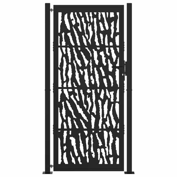 Garden Gate Black 100x200 cm Steel Trace  Design
