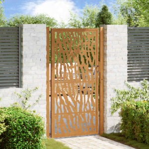 Garden Gate 100x200 cm Weathering Steel Trace Design