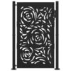 Garden Gate Black 100x150 cm Steel Flame  Design